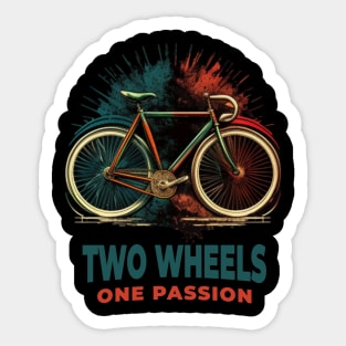 Two Wheels One Passion Sticker